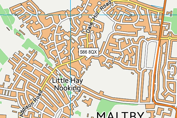 S66 8QX map - OS VectorMap District (Ordnance Survey) S66 8QX map - OS VectorMap District (Ordnance Survey)