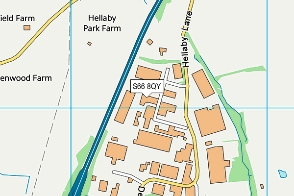 S66 8QY map - OS VectorMap District (Ordnance Survey)