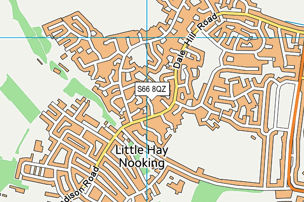 S66 8QZ map - OS VectorMap District (Ordnance Survey)
