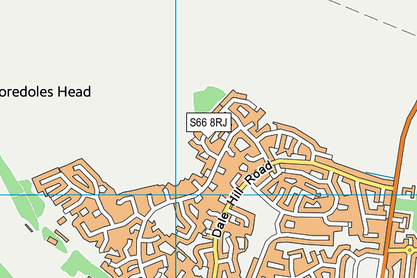 S66 8RJ map - OS VectorMap District (Ordnance Survey) S66 8RJ map - OS VectorMap District (Ordnance Survey)