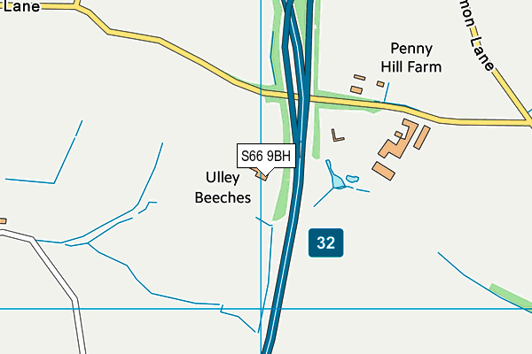 S66 9BH map - OS VectorMap District (Ordnance Survey) S66 9BH map - OS VectorMap District (Ordnance Survey)