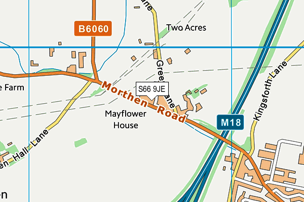 S66 9JE map - OS VectorMap District (Ordnance Survey) S66 9JE map - OS VectorMap District (Ordnance Survey)