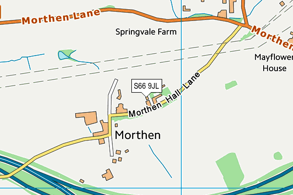S66 9JL map - OS VectorMap District (Ordnance Survey)