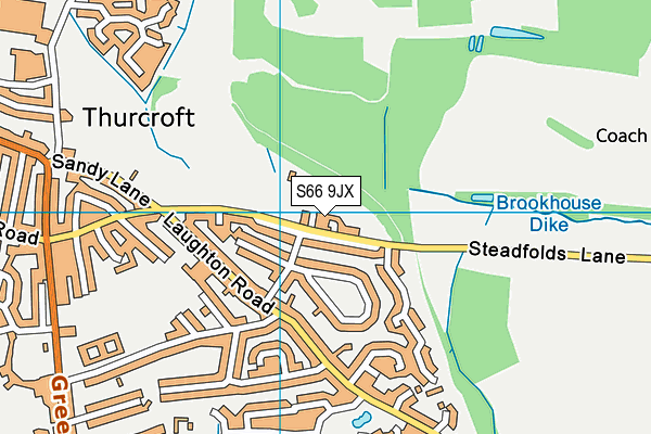S66 9JX map - OS VectorMap District (Ordnance Survey) S66 9JX map - OS VectorMap District (Ordnance Survey)