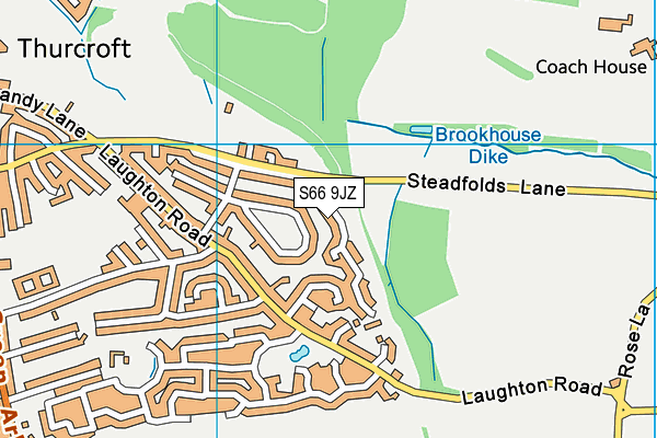 S66 9JZ map - OS VectorMap District (Ordnance Survey)