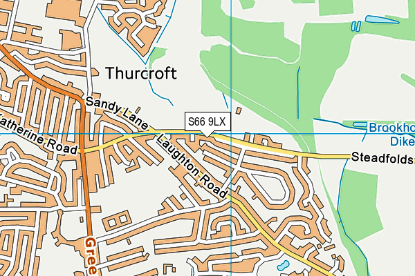 S66 9LX map - OS VectorMap District (Ordnance Survey) S66 9LX map - OS VectorMap District (Ordnance Survey)