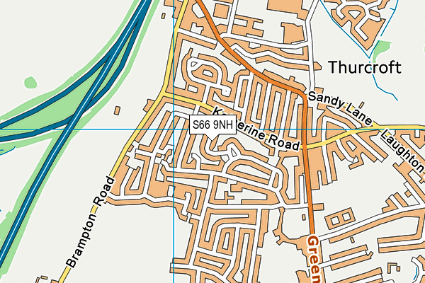 S66 9NH map - OS VectorMap District (Ordnance Survey) S66 9NH map - OS VectorMap District (Ordnance Survey)