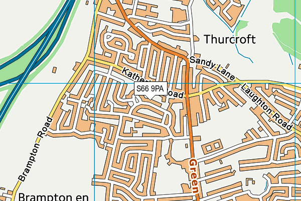 S66 9PA map - OS VectorMap District (Ordnance Survey) S66 9PA map - OS VectorMap District (Ordnance Survey)