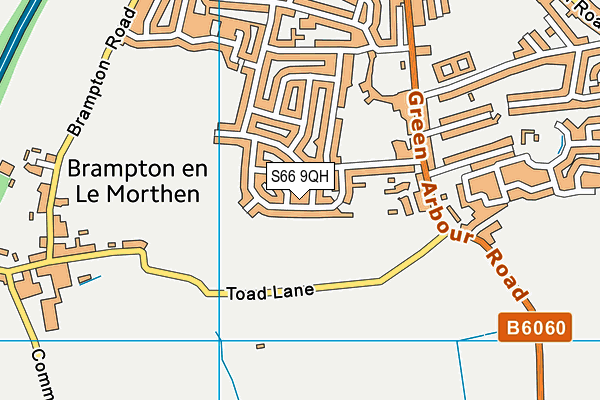 S66 9QH map - OS VectorMap District (Ordnance Survey) S66 9QH map - OS VectorMap District (Ordnance Survey)