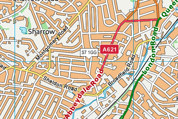 S7 1GG map - OS VectorMap District (Ordnance Survey)
