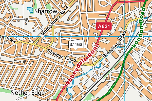 S7 1GS map - OS VectorMap District (Ordnance Survey) S7 1GS map - OS VectorMap District (Ordnance Survey)