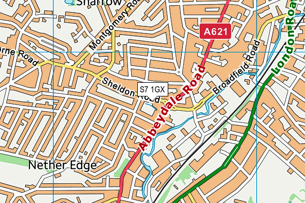 S7 1GX map - OS VectorMap District (Ordnance Survey) S7 1GX map - OS VectorMap District (Ordnance Survey)