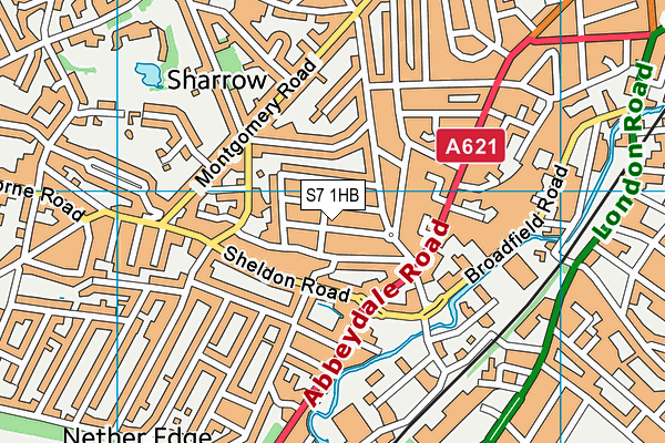 S7 1HB map - OS VectorMap District (Ordnance Survey) S7 1HB map - OS VectorMap District (Ordnance Survey)