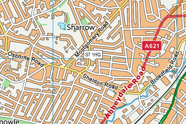 S7 1HQ map - OS VectorMap District (Ordnance Survey) S7 1HQ map - OS VectorMap District (Ordnance Survey)