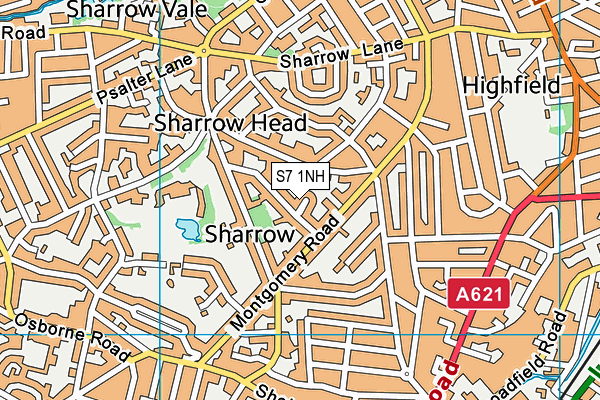 S7 1NH map - OS VectorMap District (Ordnance Survey) S7 1NH map - OS VectorMap District (Ordnance Survey)