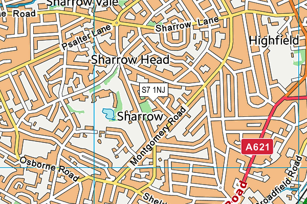 S7 1NJ map - OS VectorMap District (Ordnance Survey) S7 1NJ map - OS VectorMap District (Ordnance Survey)