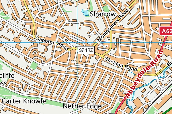 S7 1RZ map - OS VectorMap District (Ordnance Survey) S7 1RZ map - OS VectorMap District (Ordnance Survey)