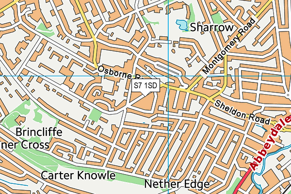 S7 1SD map - OS VectorMap District (Ordnance Survey) S7 1SD map - OS VectorMap District (Ordnance Survey)