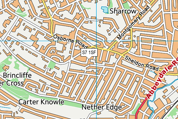 S7 1SF map - OS VectorMap District (Ordnance Survey) S7 1SF map - OS VectorMap District (Ordnance Survey)