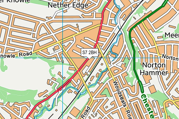 S7 2BH map - OS VectorMap District (Ordnance Survey) S7 2BH map - OS VectorMap District (Ordnance Survey)