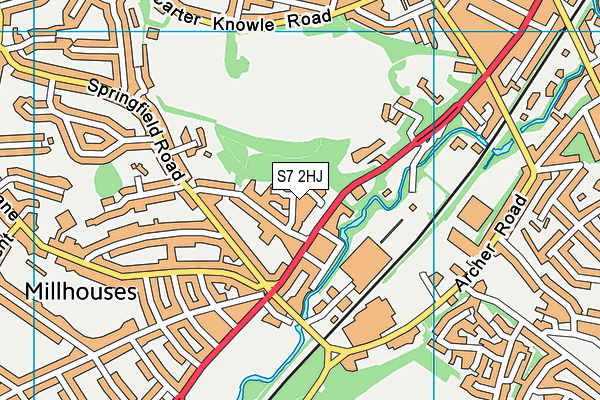 S7 2HJ map - OS VectorMap District (Ordnance Survey) S7 2HJ map - OS VectorMap District (Ordnance Survey)