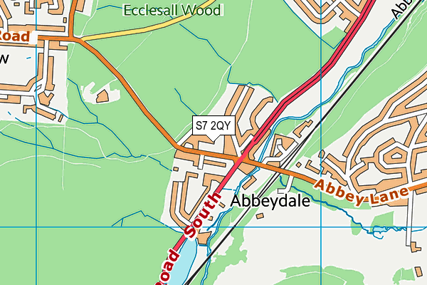 S7 2QY map - OS VectorMap District (Ordnance Survey) S7 2QY map - OS VectorMap District (Ordnance Survey)