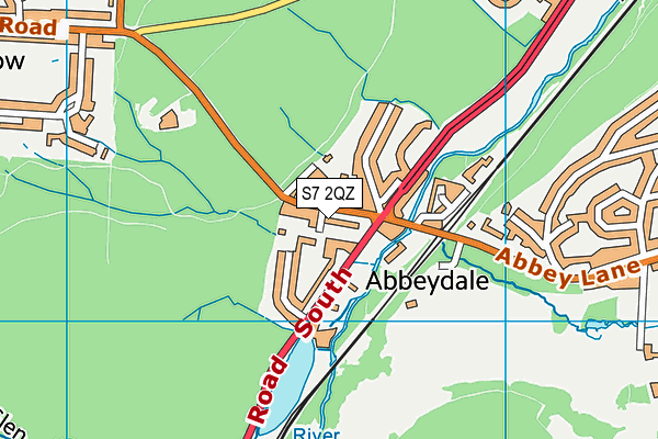 S7 2QZ map - OS VectorMap District (Ordnance Survey) S7 2QZ map - OS VectorMap District (Ordnance Survey)