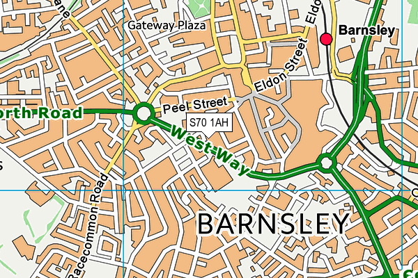 S70 1AH map - OS VectorMap District (Ordnance Survey) S70 1AH map - OS VectorMap District (Ordnance Survey)
