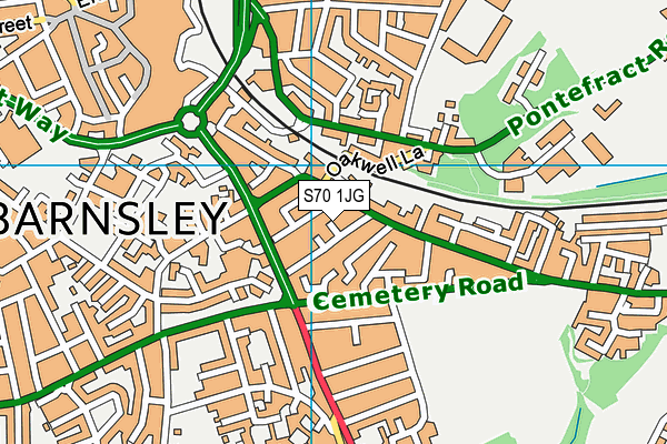 S70 1JG map - OS VectorMap District (Ordnance Survey) S70 1JG map - OS VectorMap District (Ordnance Survey)