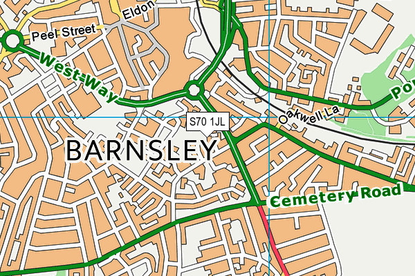 S70 1JL map - OS VectorMap District (Ordnance Survey) S70 1JL map - OS VectorMap District (Ordnance Survey)