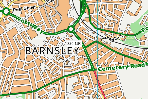 S70 1JR map - OS VectorMap District (Ordnance Survey) S70 1JR map - OS VectorMap District (Ordnance Survey)
