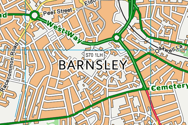 S70 1LH map - OS VectorMap District (Ordnance Survey) S70 1LH map - OS VectorMap District (Ordnance Survey)