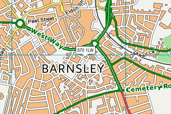 S70 1LW map - OS VectorMap District (Ordnance Survey) S70 1LW map - OS VectorMap District (Ordnance Survey)