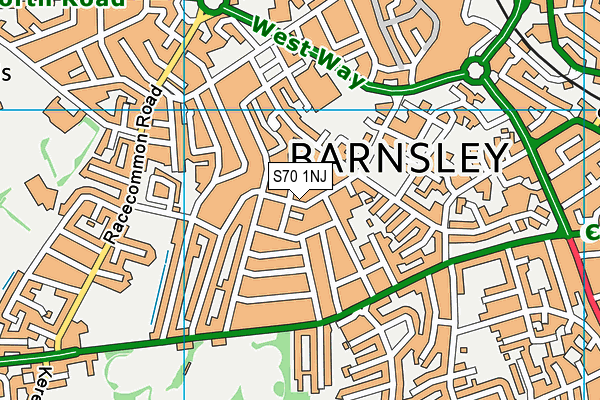 S70 1NJ map - OS VectorMap District (Ordnance Survey) S70 1NJ map - OS VectorMap District (Ordnance Survey)