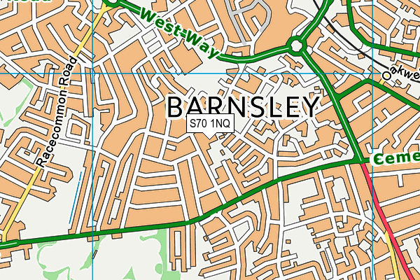 S70 1NQ map - OS VectorMap District (Ordnance Survey)