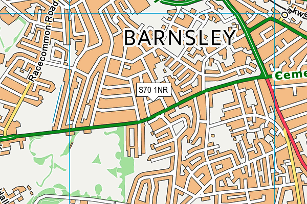 S70 1NR map - OS VectorMap District (Ordnance Survey)