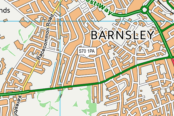 S70 1PA map - OS VectorMap District (Ordnance Survey) S70 1PA map - OS VectorMap District (Ordnance Survey)