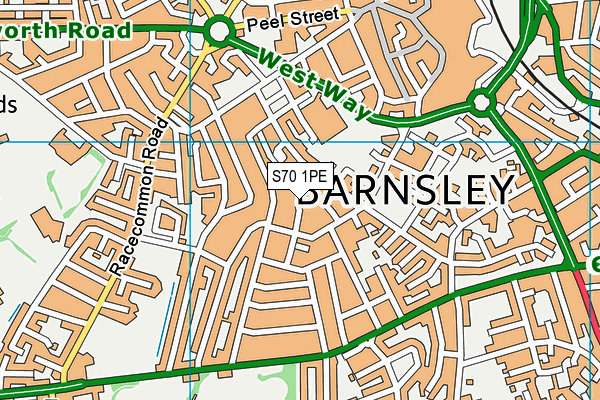 S70 1PE map - OS VectorMap District (Ordnance Survey) S70 1PE map - OS VectorMap District (Ordnance Survey)