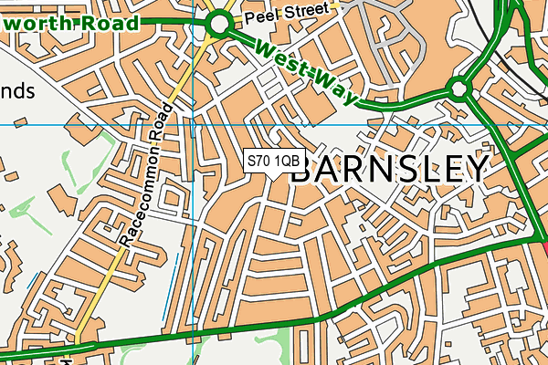 S70 1QB map - OS VectorMap District (Ordnance Survey) S70 1QB map - OS VectorMap District (Ordnance Survey)
