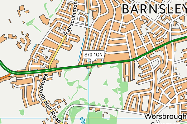 S70 1QN map - OS VectorMap District (Ordnance Survey)
