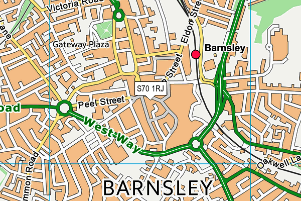 S70 1RJ map - OS VectorMap District (Ordnance Survey) S70 1RJ map - OS VectorMap District (Ordnance Survey)