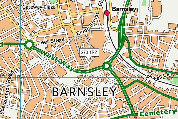 S70 1RZ map - OS VectorMap District (Ordnance Survey) S70 1RZ map - OS VectorMap District (Ordnance Survey)