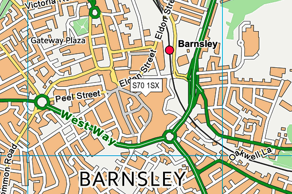 S70 1SX map - OS VectorMap District (Ordnance Survey) S70 1SX map - OS VectorMap District (Ordnance Survey)