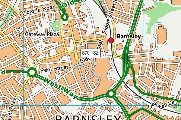 S70 1SZ map - OS VectorMap District (Ordnance Survey) S70 1SZ map - OS VectorMap District (Ordnance Survey)