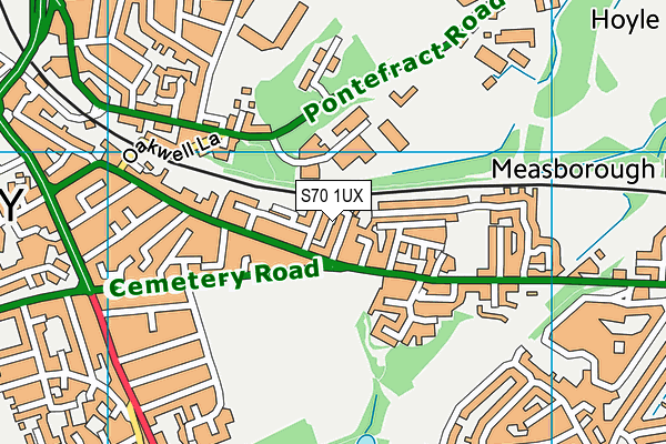 S70 1UX map - OS VectorMap District (Ordnance Survey) S70 1UX map - OS VectorMap District (Ordnance Survey)