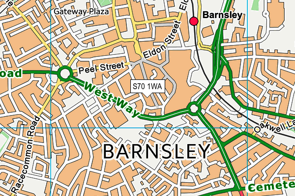 S70 1WA map - OS VectorMap District (Ordnance Survey) S70 1WA map - OS VectorMap District (Ordnance Survey)