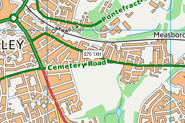 S70 1XH map - OS VectorMap District (Ordnance Survey) S70 1XH map - OS VectorMap District (Ordnance Survey)