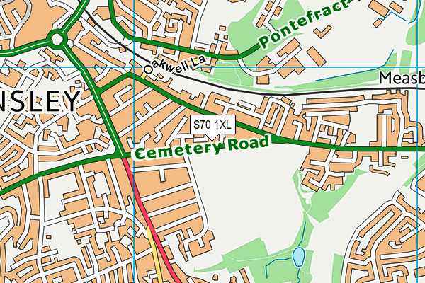 S70 1XL map - OS VectorMap District (Ordnance Survey) S70 1XL map - OS VectorMap District (Ordnance Survey)