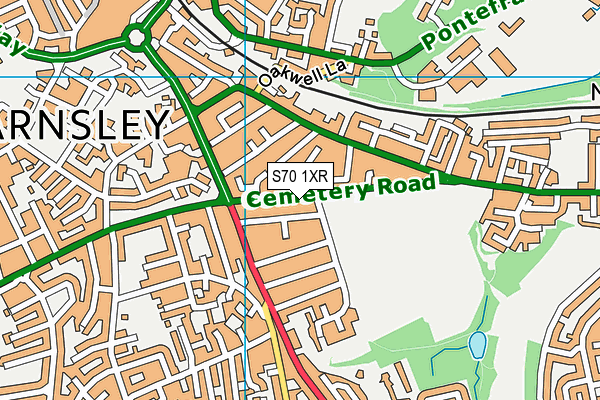S70 1XR map - OS VectorMap District (Ordnance Survey)