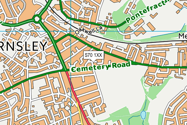 S70 1XX map - OS VectorMap District (Ordnance Survey) S70 1XX map - OS VectorMap District (Ordnance Survey)